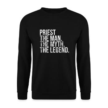 Priest - Unisex Sweatshirt - black - Front - Alina (178cm) & Michal (187cm)