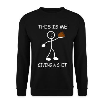 This is giving me a Sh-t Stick Man Stick figure - Unisex Sweatshirt - black - Front - Alina (178cm) & Michal (187cm)
