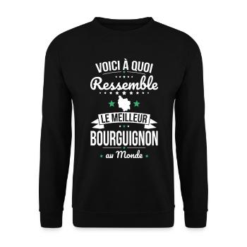 Voici à quoi ressemble le meilleur Bourguignon - Sweat-shirt Unisexe - noir - Devant - Alina (178cm) & Michal (187cm)