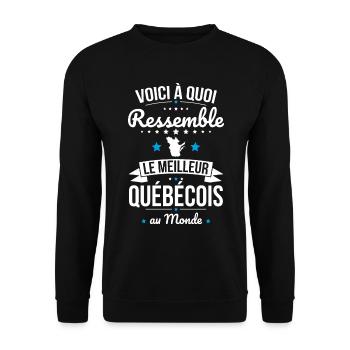 Voici à quoi ressemble le meilleur Québécois - Sweat-shirt Unisexe - noir - Devant - Alina (178cm) & Michal (187cm)