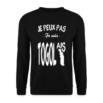 Je peux pas je suis Togolais - Sweat-shirt Unisexe - noir - Devant - Alina (178cm) & Michal (187cm)