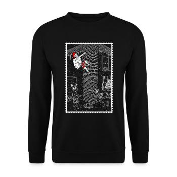 Climbing Santa - Unisex Sweatshirt - black - Front - Alina (178cm) & Michal (187cm)