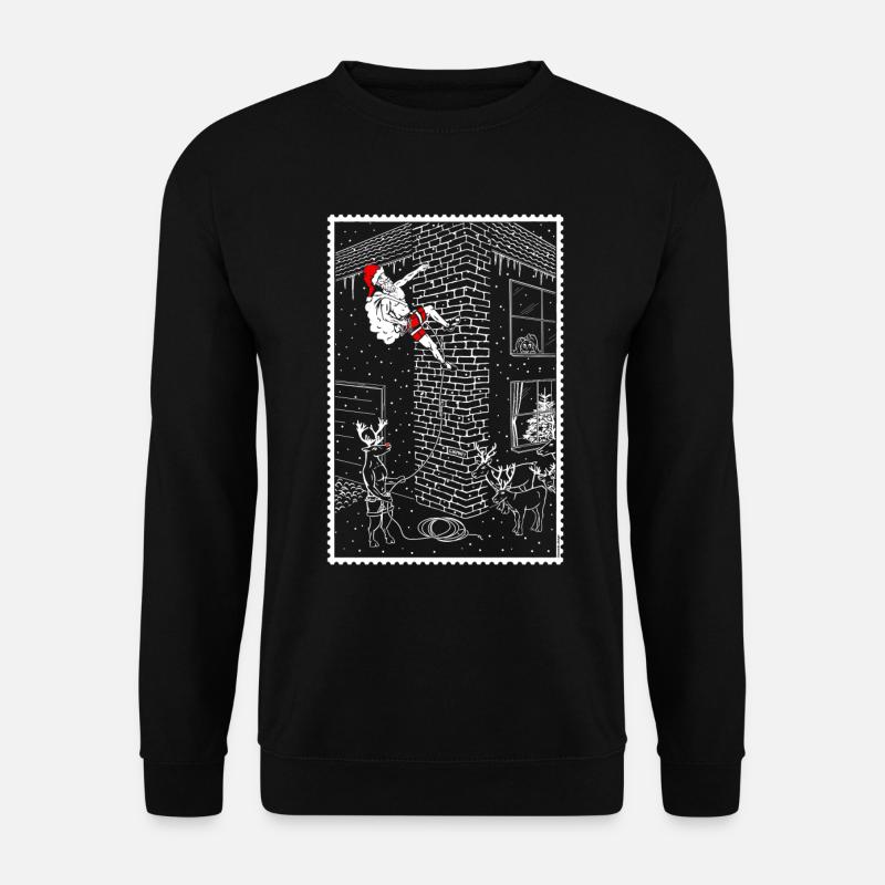 Climbing Santa - Unisex Sweatshirt - black