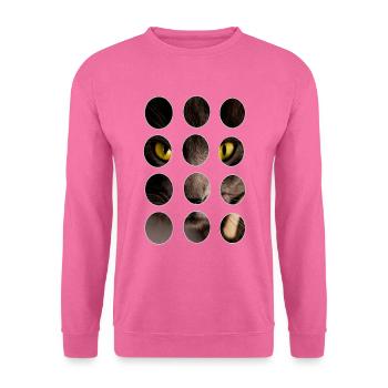 Tee shirt Design Humor Funny Cat - Sweat-shirt Unisexe - rose - Devant