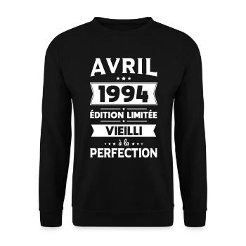 30th Anniversary - April 1994 Perfection - Unisex Sweatshirt - black - Front - Alina (178cm) & Michal (187cm)