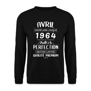 60th Anniversary - April 1964 Perfection - Unisex Sweatshirt - black - Front - Alina (178cm) & Michal (187cm)