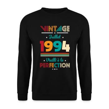 30th Anniversary - Vintage - July 1994 - Unisex Sweatshirt - black - Front - Alina (178cm) & Michal (187cm)