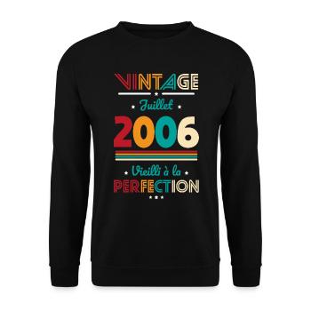 18th Birthday - Vintage - July 2006 - Unisex Sweatshirt - black - Front - Alina (178cm) & Michal (187cm)