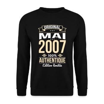 18th Birthday - Original - May 2007 - Unisex Sweatshirt - black - Front - Alina (178cm) & Michal (187cm)