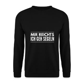DER KAPITÄN WIRFT DEN ANKER ÜBER BOARD - Unisex Pullover - Schwarz - Vorne - Alina (178cm) & Michal (187cm)