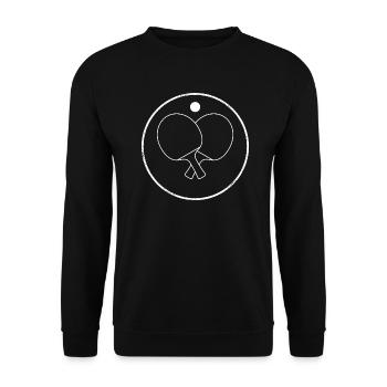 Tischtennis Symbol - Unisex Pullover - Schwarz - Vorne - Alina (178cm) & Michal (187cm)