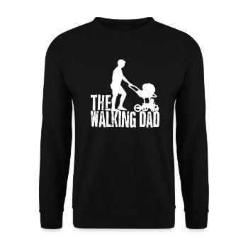 The walking Dad Bester Daddy - Unisex Pullover - Schwarz - Vorne - Alina (178cm) & Michal (187cm)