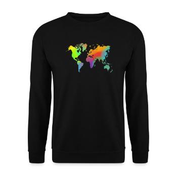 welt - Unisex Pullover - Schwarz - Vorne - Alina (178cm) & Michal (187cm)