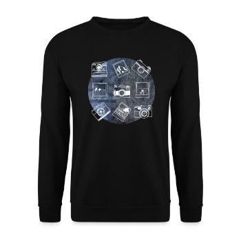 Illustration de la photographie - Sweat-shirt Unisexe - noir - Devant - Alina (178cm) & Michal (187cm)