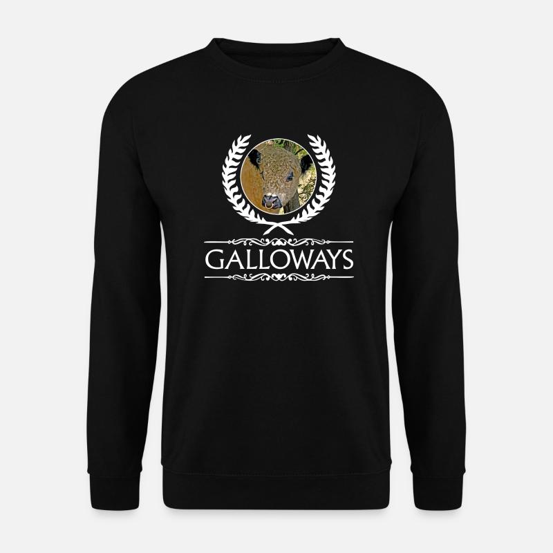 Galloway Stier im Lorbeerkranz - Unisex Pullover - Schwarz