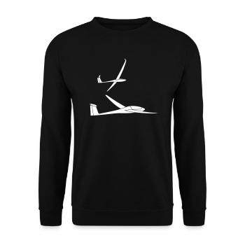 Glider gift glider formation - Unisex Sweatshirt - black - Front - Alina (178cm) & Michal (187cm)
