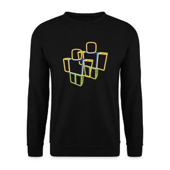Sqaure Noob Personne - Sweat-shirt Unisexe - noir - Devant - Alina (178cm) & Michal (187cm)