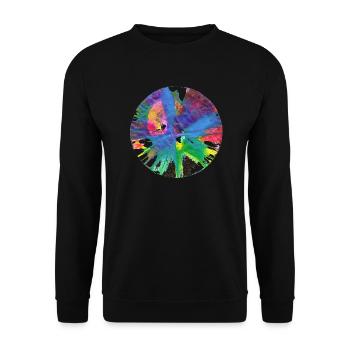 Lavakreis blau - by kindermalerei - Unisex Sweatshirt - black - Front - Alina (178cm) & Michal (187cm)