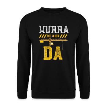 Hurra Die 3 Ist Da - Unisex Pullover - Schwarz - Vorne - Alina (178cm) & Michal (187cm)