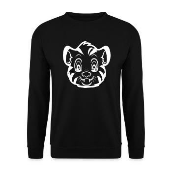 Baby tiger face - Unisex Sweatshirt - black - Front - Alina (178cm) & Michal (187cm)