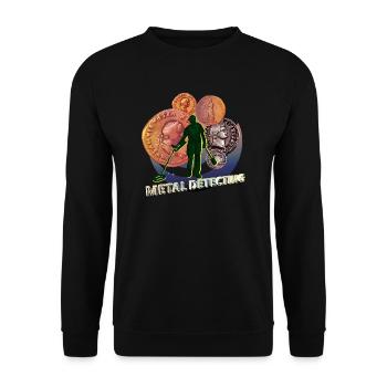Sondengänger in the treasure hunt - Unisex Sweatshirt - black - Front - Alina (178cm) & Michal (187cm)