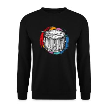 Drums Instrument - Unisex Sweatshirt - black - Front - Alina (178cm) & Michal (187cm)