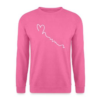 Herz Herzlinie - Unisex Pullover - Pink - Vorne