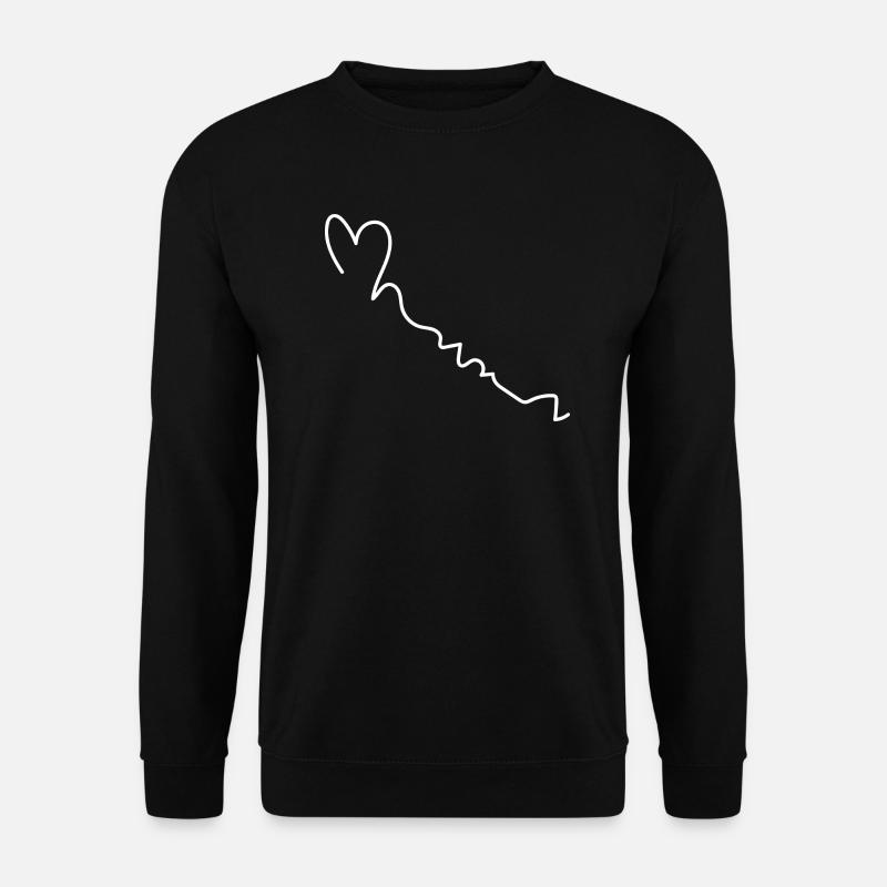 Herz Herzlinie - Unisex Pullover - Schwarz