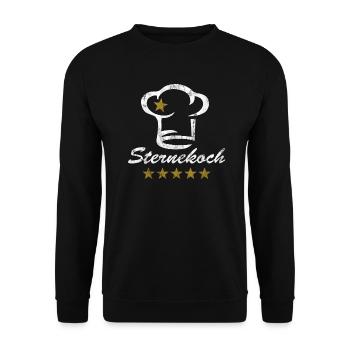 Star chef chef's hat 5 stars chef chef grunge - Unisex Sweatshirt - black - Front - Alina (178cm) & Michal (187cm)