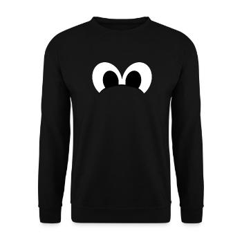 lucky Eyes, Cartoon, Comic, Blick - Unisex Pullover - Schwarz - Vorne - Alina (178cm) & Michal (187cm)