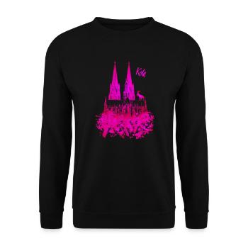 Kölner Dom - Unisex Pullover - Schwarz - Vorne - Alina (178cm) & Michal (187cm)