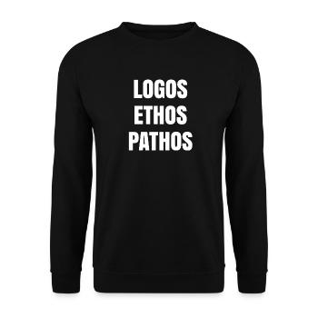 logos ethos pathos convince rhetorical triangle - Unisex Sweatshirt - black - Front - Alina (178cm) & Michal (187cm)