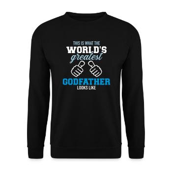 Godfather - Unisex Sweatshirt - black - Front - Alina (178cm) & Michal (187cm)
