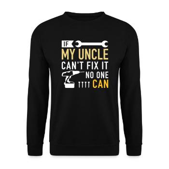 uncle - Unisex Sweatshirt - black - Front - Alina (178cm) & Michal (187cm)