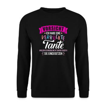Tante - Unisex Pullover - Schwarz - Vorne - Alina (178cm) & Michal (187cm)