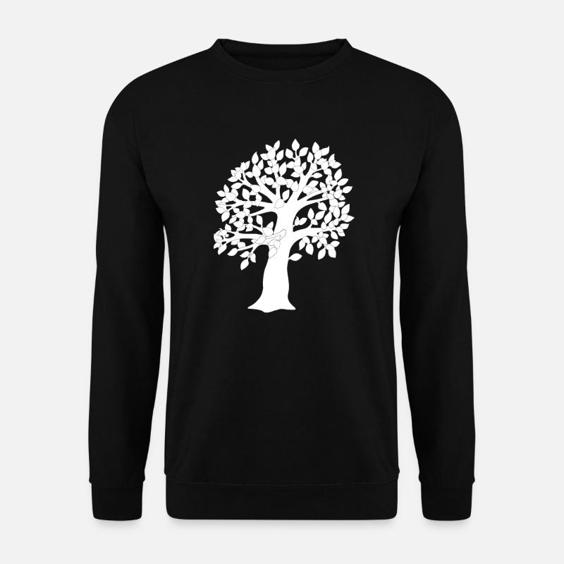Tree White - Unisex Sweatshirt - black