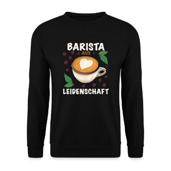 Barista Kaffee Beruf - Unisex Pullover - Schwarz - Vorne - Alina (178cm) & Michal (187cm)