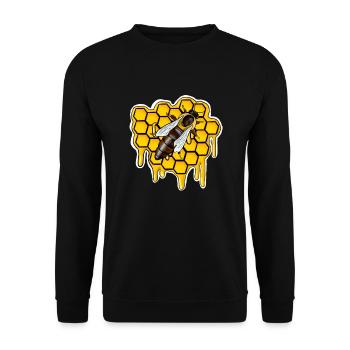 Honeycomb Queen Bee Honey Bee Beekeeper - Sweat-shirt Unisexe - noir - Devant - Alina (178cm) & Michal (187cm)