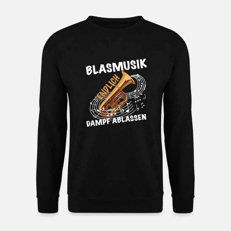 Blasmusik endlich dampf ablassen - Unisex Pullover - Schwarz