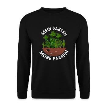 Mein garten meine Passion Gartenarbeit - Unisex Pullover - Schwarz - Vorne - Alina (178cm) & Michal (187cm)