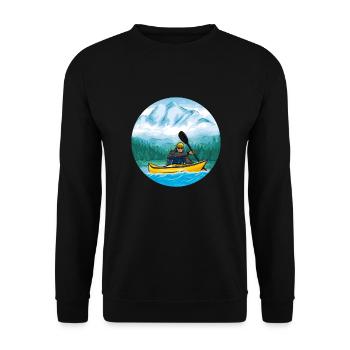 Kajak fahren Kanu Wassersport See Kajak - Unisex Pullover - Schwarz - Vorne - Alina (178cm) & Michal (187cm)