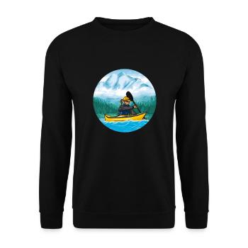 Kayak Canoë Sports nautiques Lac Kayak - Sweat-shirt Unisexe - noir - Devant - Alina (178cm) & Michal (187cm)