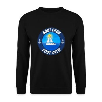 Gruppen Motorboot Outfit Boot crew - Unisex Pullover - Schwarz - Vorne - Alina (178cm) & Michal (187cm)