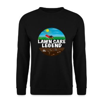 Rasen Mäher Legende - Unisex Pullover - Schwarz - Vorne - Alina (178cm) & Michal (187cm)