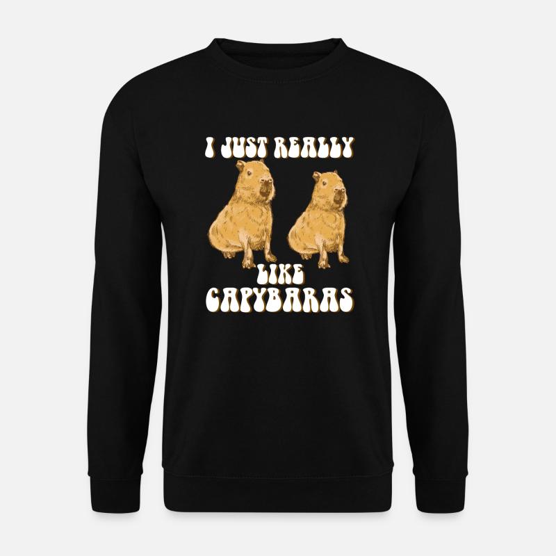 Capybara meme - Unisex Pullover - Schwarz
