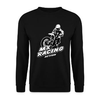 Supercross - Moto Cross - Motocross - Unisex Sweatshirt - black - Front - Alina (178cm) & Michal (187cm)