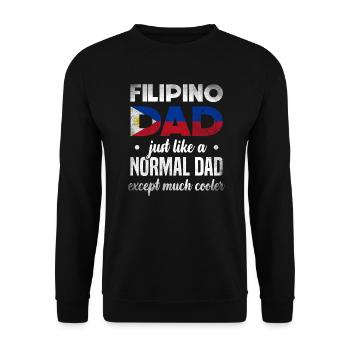 Cool Filipino dad for Filipino - Unisex Sweatshirt - black - Front - Alina (178cm) & Michal (187cm)