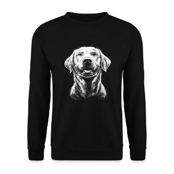 Labrador Portrait Labbi Labrador Retriever Dogs - Unisex Sweatshirt - black - Front - Alina (178cm) & Michal (187cm)