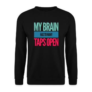 Lustiges T-Shirt - Unisex Pullover - Schwarz - Vorne - Alina (178cm) & Michal (187cm)