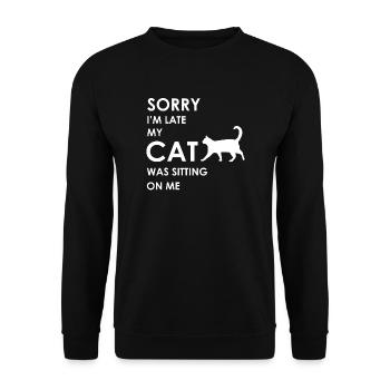 Chat, Chats, Chats, Fétuvière - Sweat-shirt Unisexe - noir - Devant - Alina (178cm) & Michal (187cm)